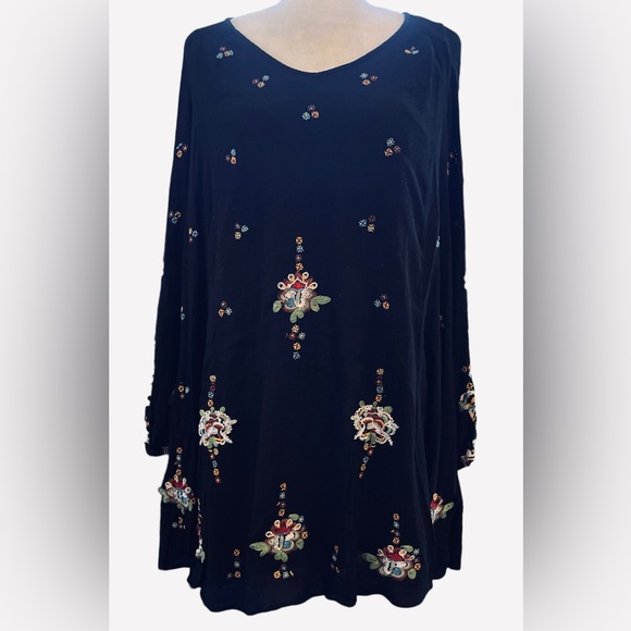 Free People Oxford Embroidered Mini Dress. - Picture 2 of 10
